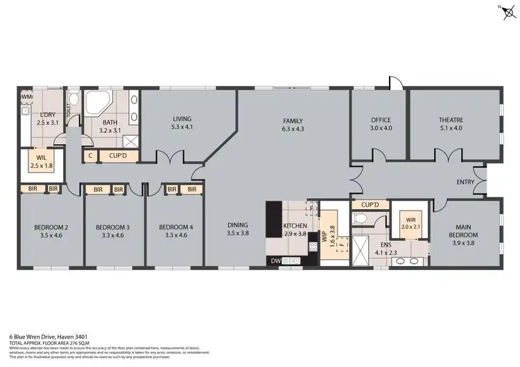 Floorplan of Homely house listing, 6 Blue Wren Drive, Haven VIC 3401