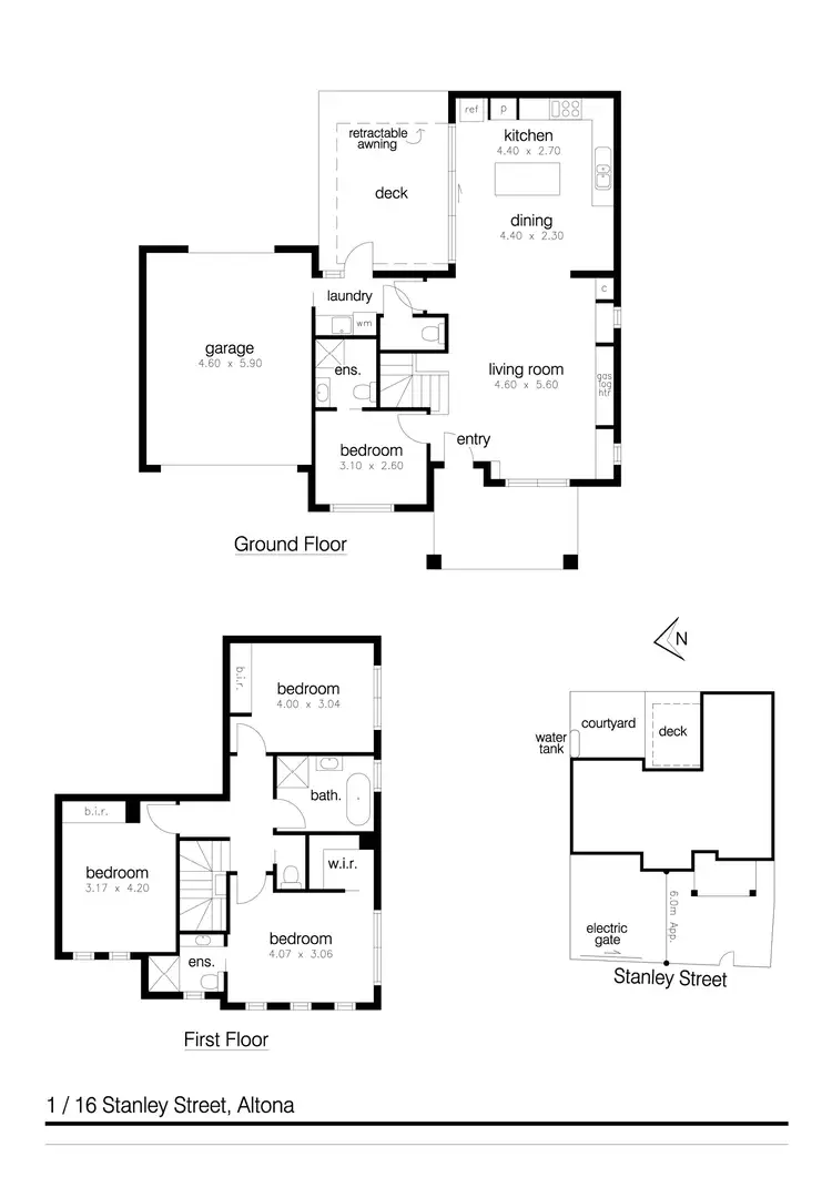 Floorplan of Homely townhouse listing, 1/16 Stanley Street, Altona VIC 3018