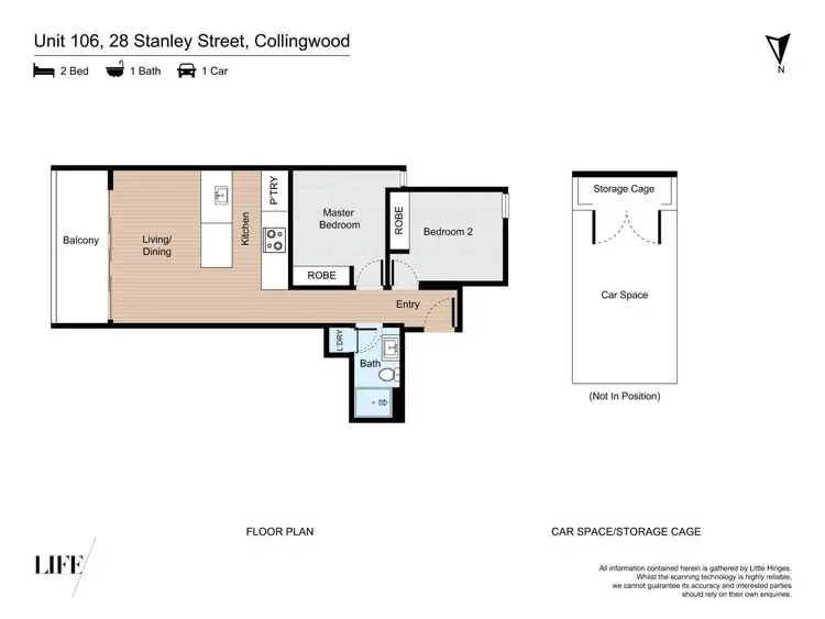 Floorplan of Homely apartment listing, 106/28 Stanley Street, Collingwood VIC 3066