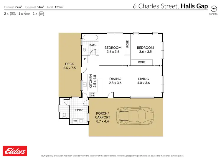 Floorplan of Homely house listing, 6 Charles Street, Halls Gap VIC 3381