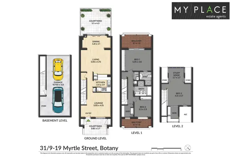 Floorplan of Homely townhouse listing, 31/9-19 Myrtle Street, Botany NSW 2019