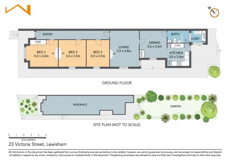 Floorplan of Homely semi-detached listing, 23 Victoria Street, Lewisham NSW 2049