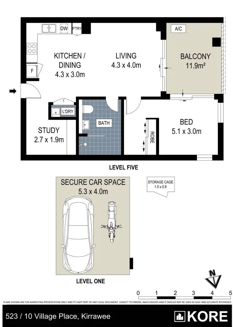 Floorplan of Homely apartment listing, 523/10 Village Place, Kirrawee NSW 2232