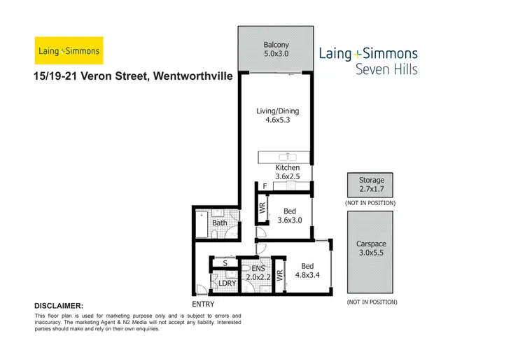 Floorplan of Homely apartment listing, 15/19-21 Veron Street, Wentworthville NSW 2145