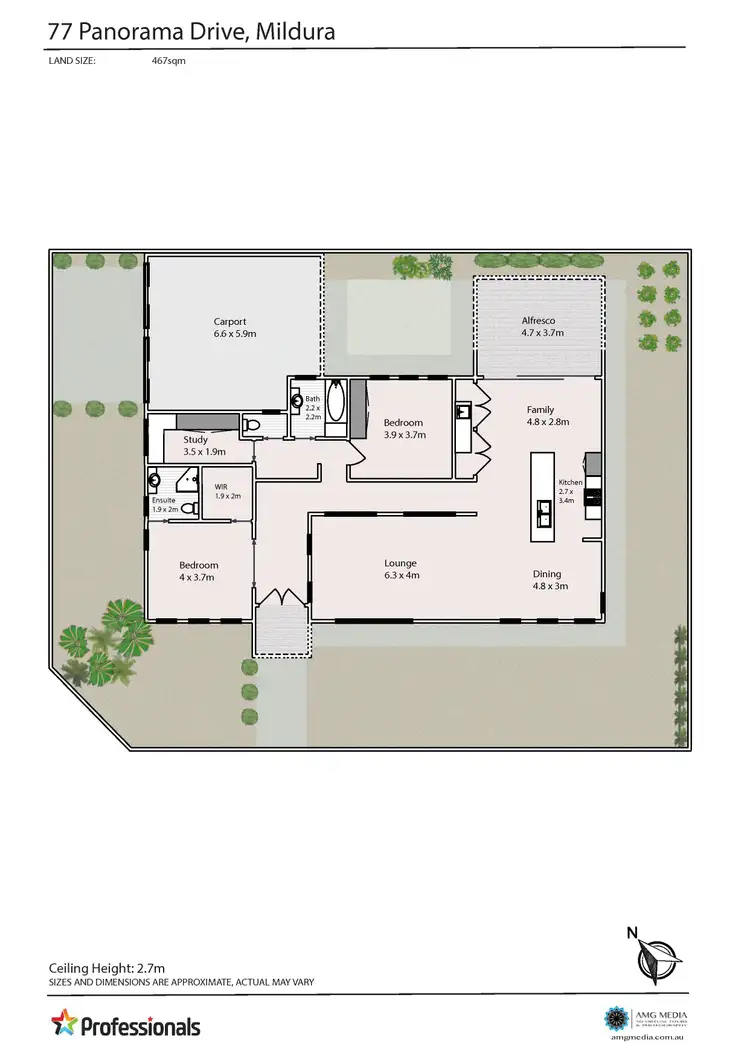 Floorplan of Homely house listing, 77 Panorama Drive, Mildura VIC 3500