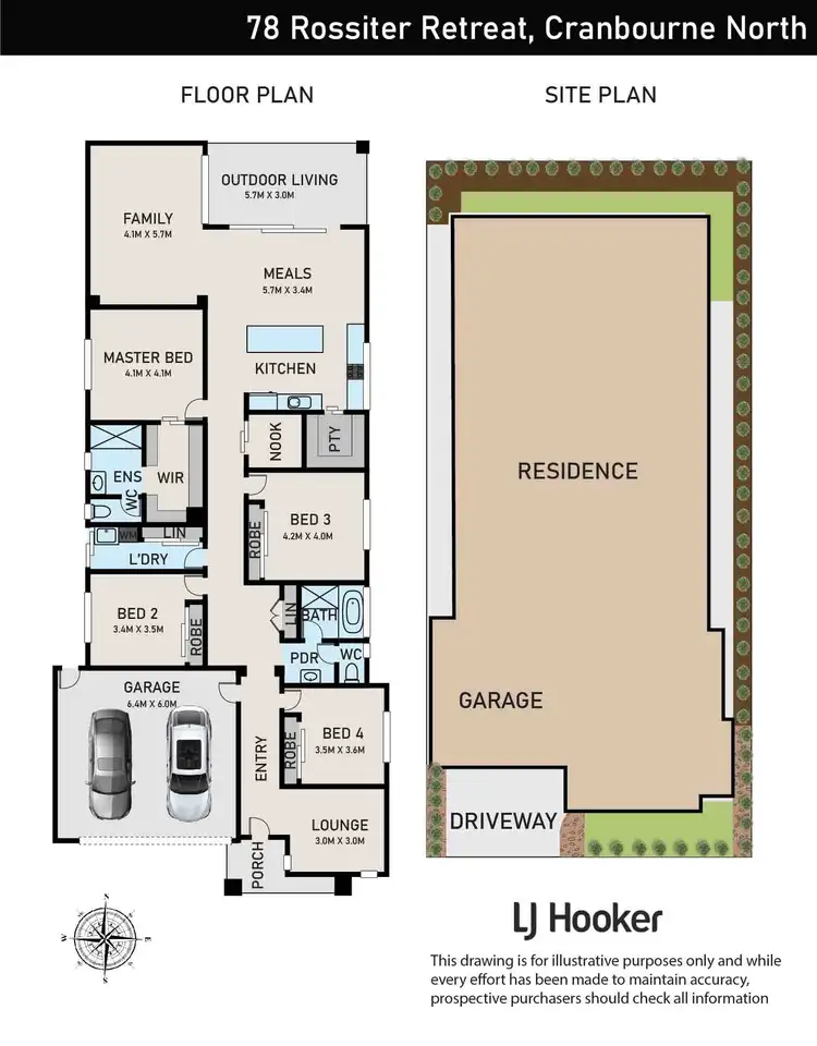 Floorplan of Homely house listing, 78 Rossiter Retreat, Cranbourne North VIC 3977
