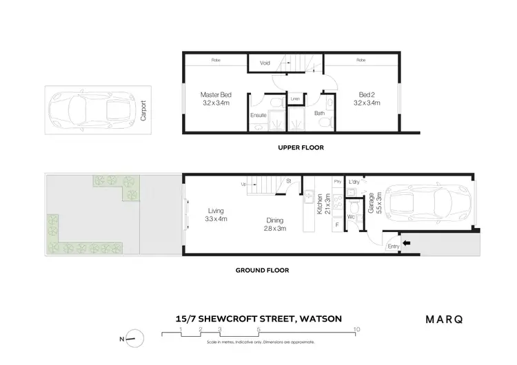 Floorplan of Homely townhouse listing, 15/7 Shewcroft Street, Watson ACT 2602