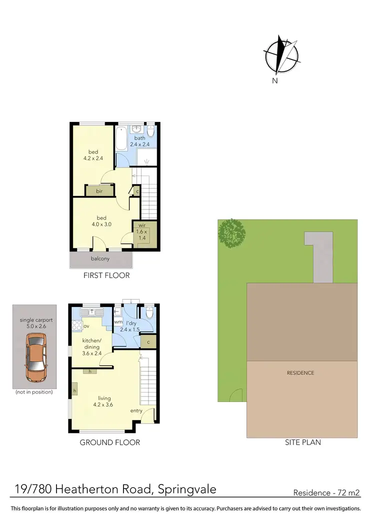 Floorplan of Homely townhouse listing, 19/780-788 Heatherton Road, Springvale South VIC 3172