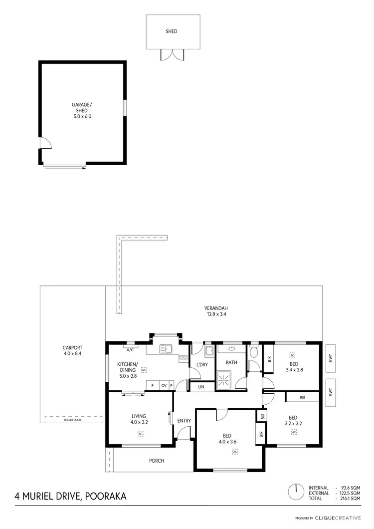 Floorplan of Homely house listing, 4 Muriel Drive, Pooraka SA 5095