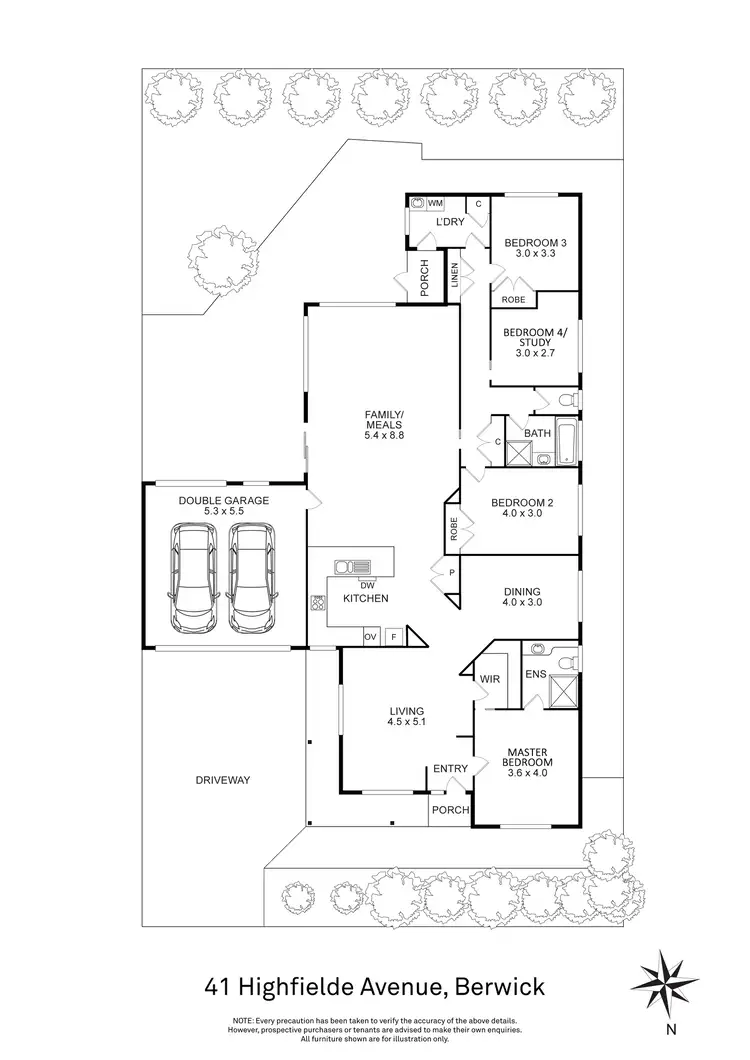 Floorplan of Homely house listing, 41 Highfielde Avenue, Berwick VIC 3806