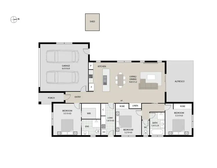 Floorplan of Homely house listing, 35 Corella Drive, Legana TAS 7277