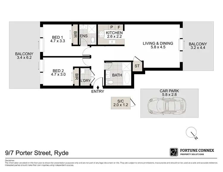 Floorplan of Homely apartment listing, 9/7 Porter Street, Ryde NSW 2112