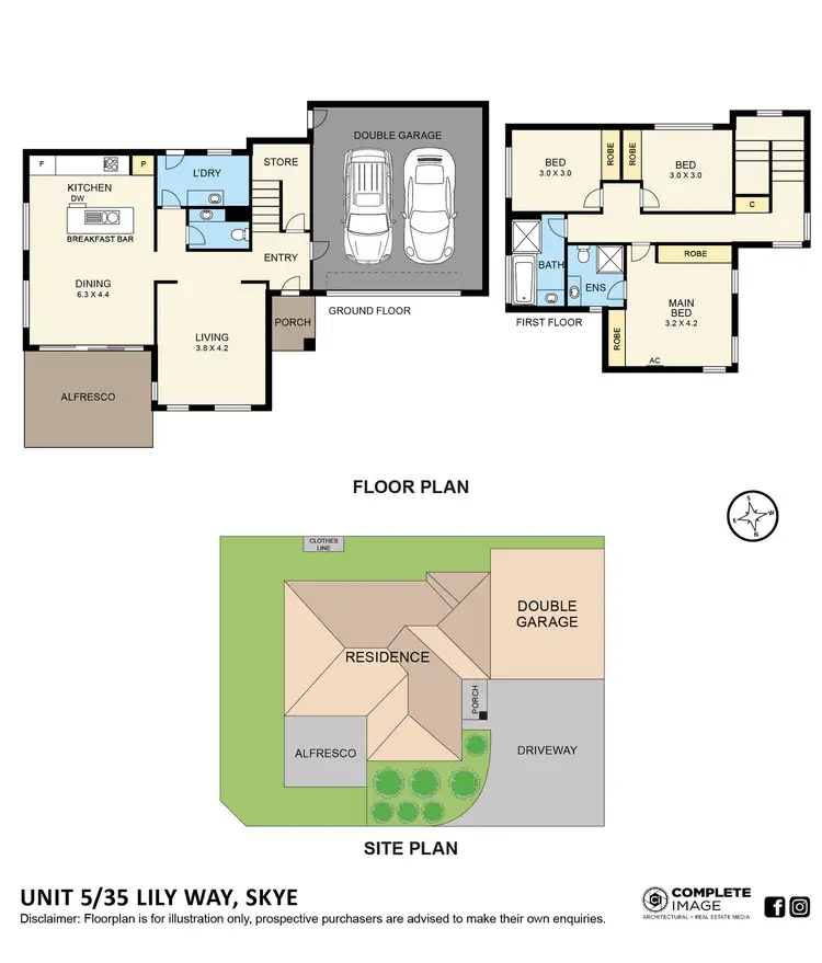 Floorplan of Homely townhouse listing, 5/35 Lily Way, Skye VIC 3977