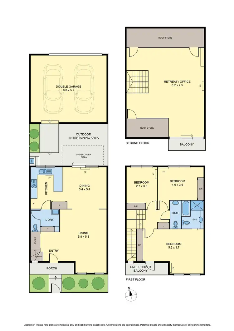 Floorplan of Homely townhouse listing, 4-6 Simpson Walk, Kensington VIC 3031