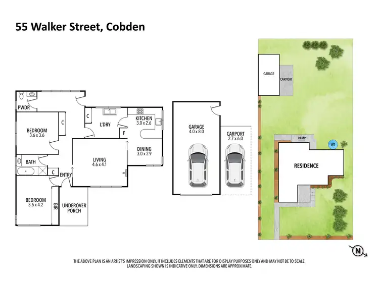 Floorplan of Homely house listing, 55 Walker Street, Cobden VIC 3266