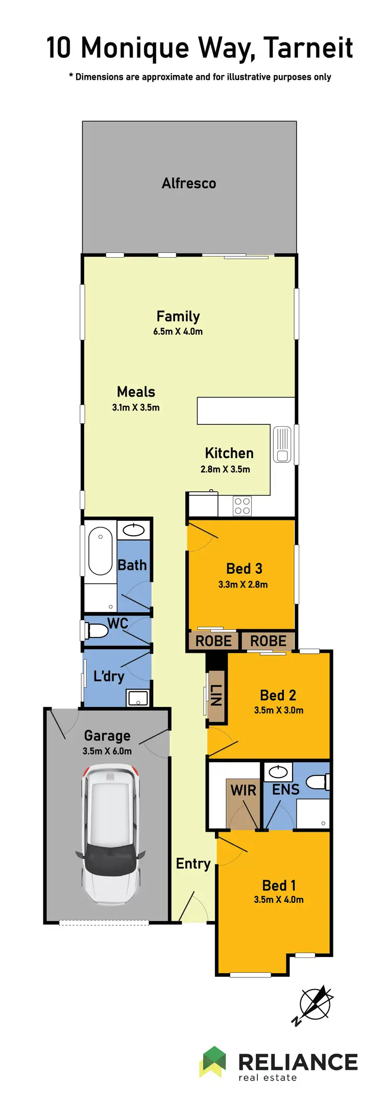 Floorplan of Homely house listing, 10 Monique Way, Tarneit VIC 3029