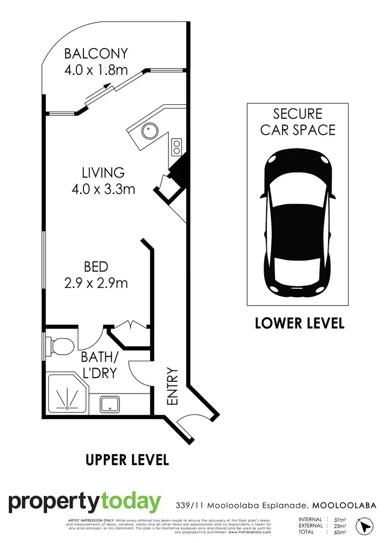 Floorplan of Homely unit listing, 339/11 Mooloolaba Esplanade, Mooloolaba QLD 4557