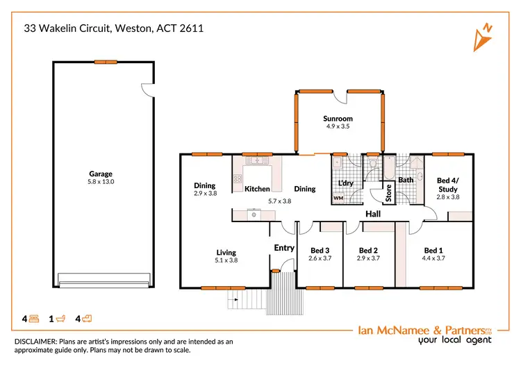 Floorplan of Homely house listing, 33 Wakelin Circuit, Weston ACT 2611