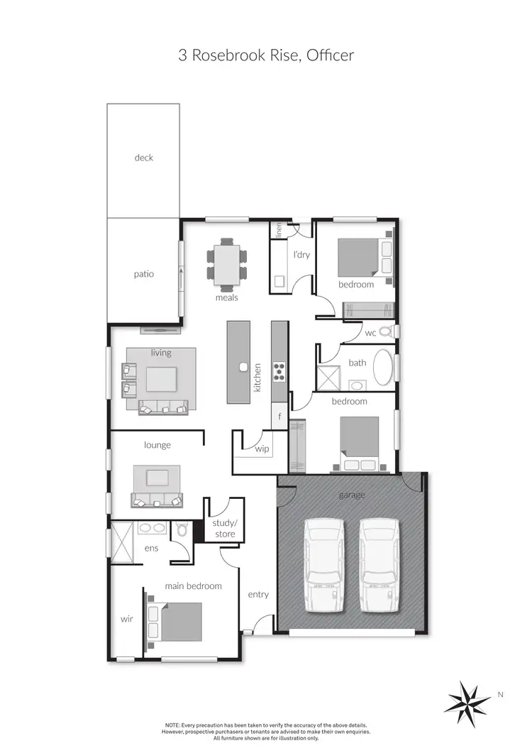 Floorplan of Homely house listing, 3 Rosebrook Rise, Officer VIC 3809