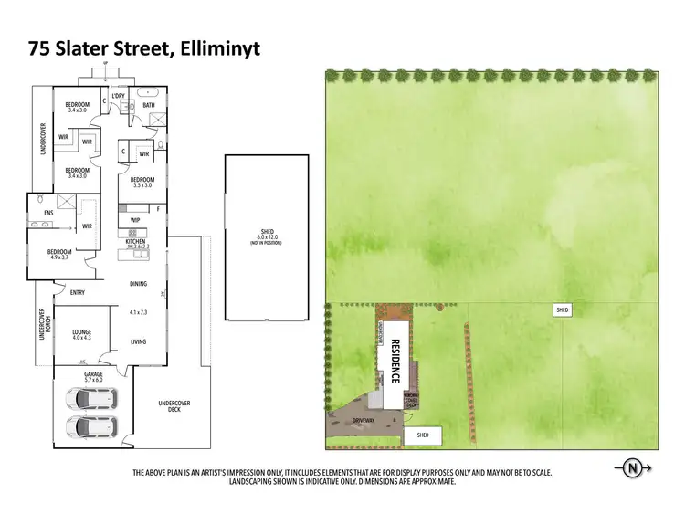 Floorplan of Homely rural property listing, 75 Slater Street, Elliminyt VIC 3250