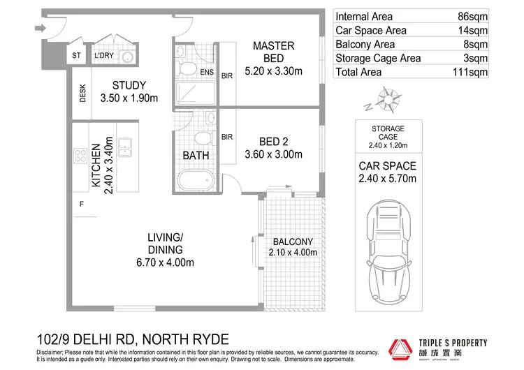 Floorplan of Homely apartment listing, 102/9 Delhi Road, North Ryde NSW 2113