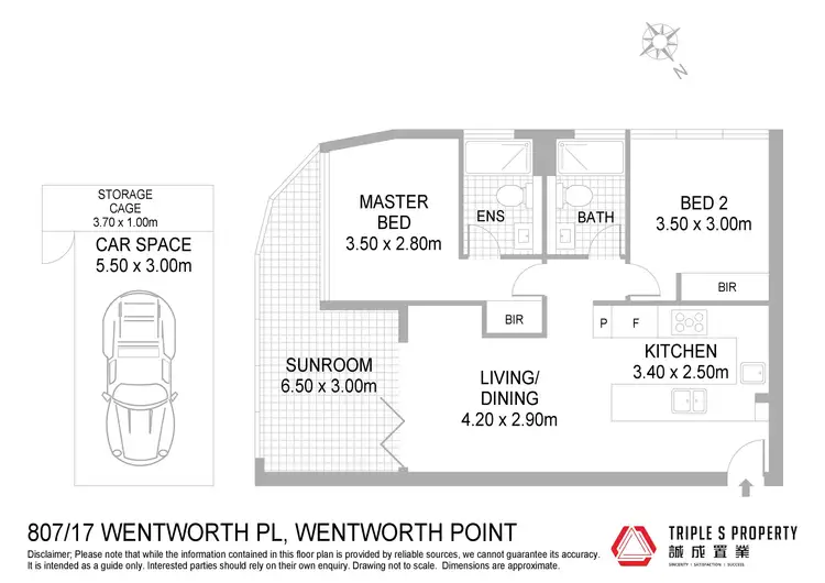 Floorplan of Homely apartment listing, 807/17 Wentworth Place, Wentworth Point NSW 2127