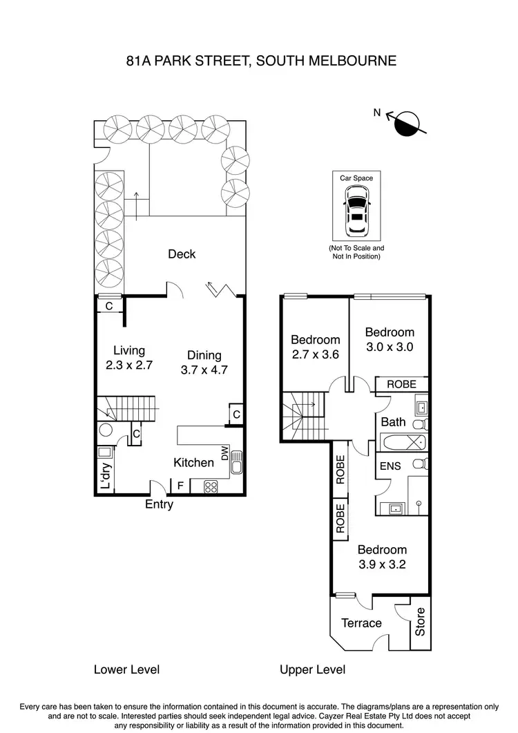 Floorplan of Homely townhouse listing, 81A Park Street, South Melbourne VIC 3205