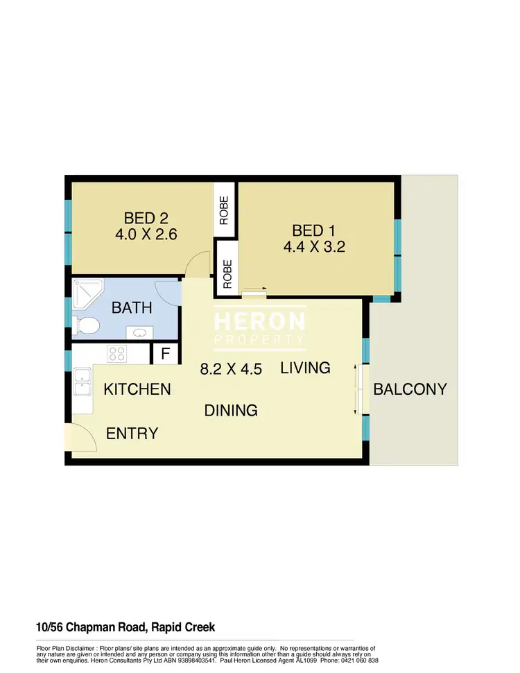 Floorplan of Homely apartment listing, 10/56 Chapman Road, Rapid Creek NT 810