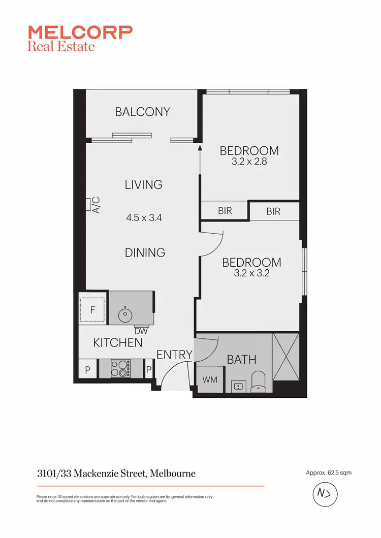 Floorplan of Homely apartment listing, 3101/33 MacKenzie Street, Melbourne VIC 3000