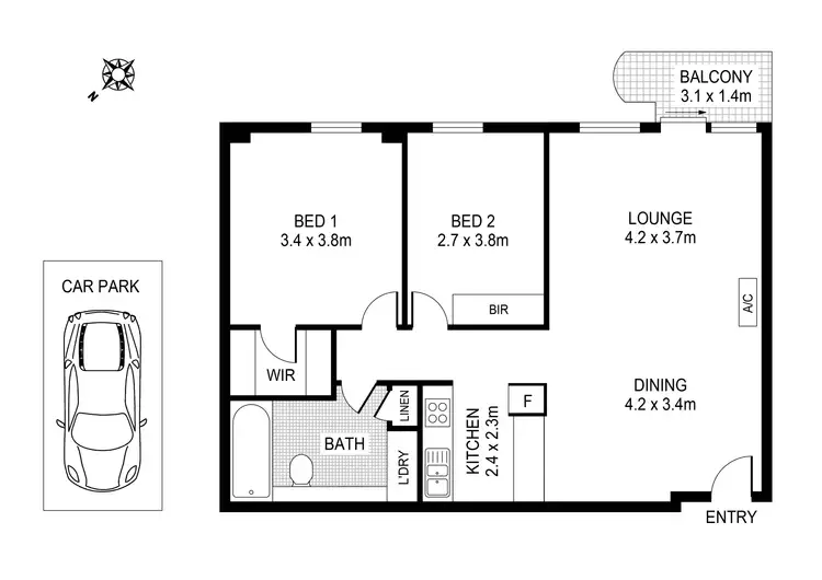 Floorplan of Homely apartment listing, 508/181 Exhibition Street, Melbourne VIC 3000