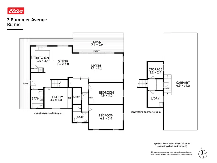 Floorplan of Homely house listing, 2 Plummer Avenue, Burnie TAS 7320