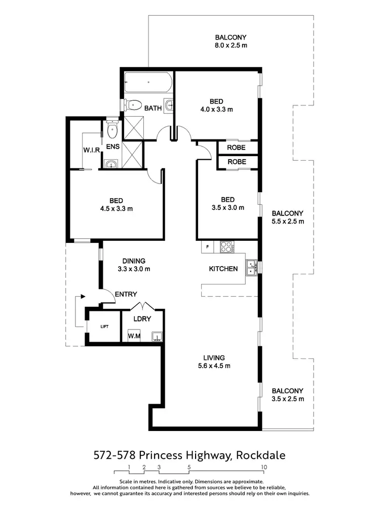 Floorplan of Homely apartment listing, 602A/572 Princess Highway, Rockdale NSW 2216