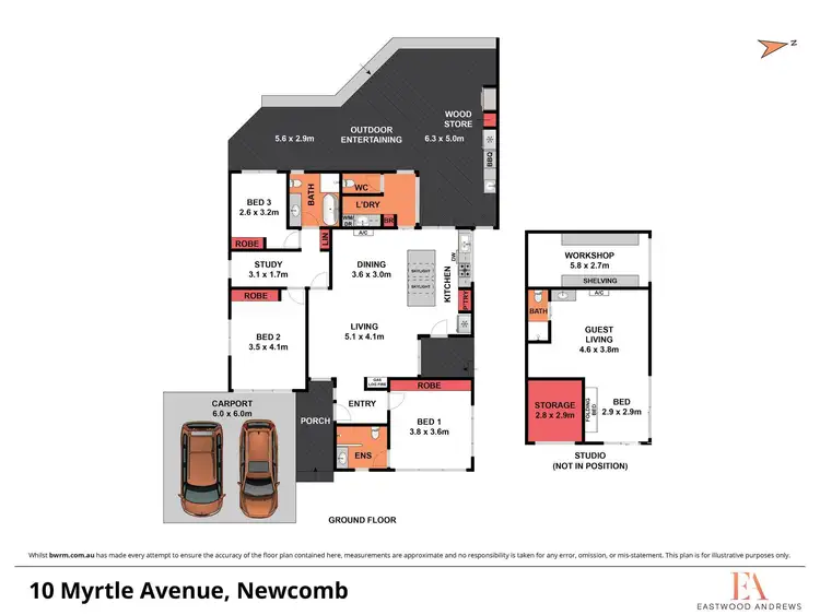Floorplan of Homely house listing, 10 Myrtle Avenue, Newcomb VIC 3219