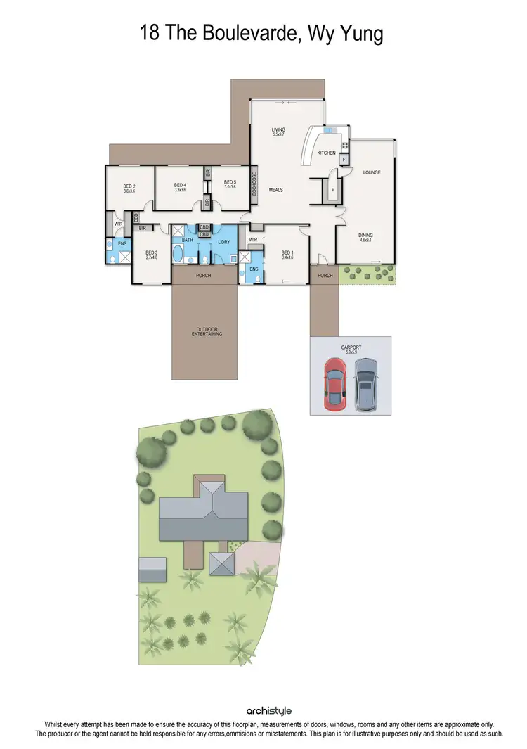 Floorplan of Homely house listing, 18 The Boulevarde, Wy Yung VIC 3875