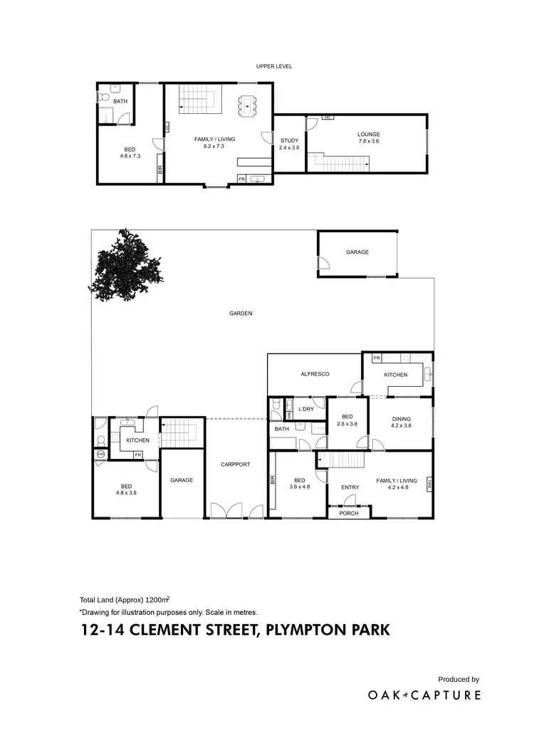 Floorplan of Homely house listing, 12-14 Clement Street, Plympton Park SA 5038
