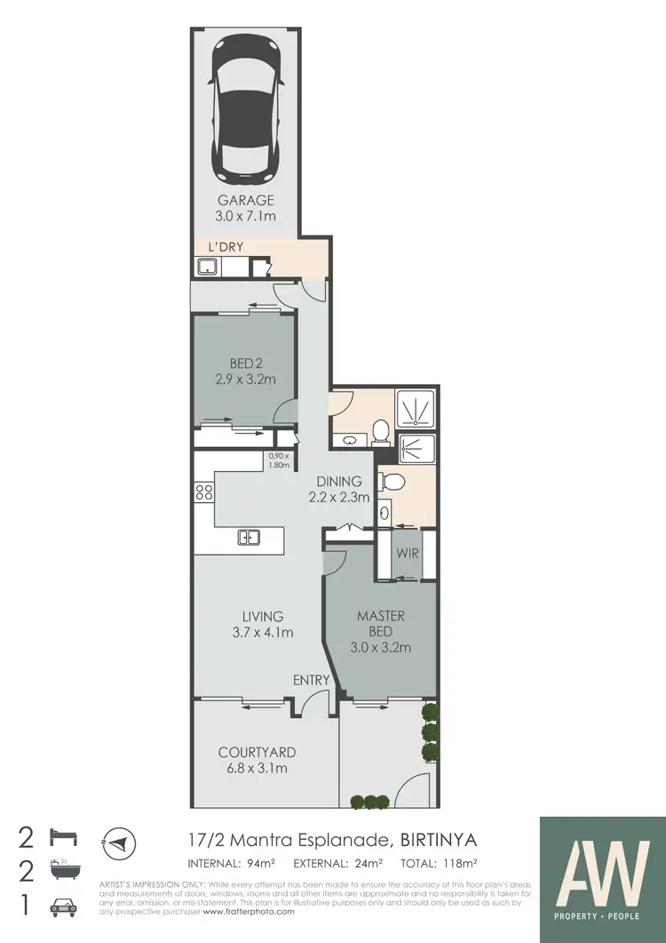 Floorplan of Homely unit listing, 17/2 Mantra Esplanade, Birtinya QLD 4575