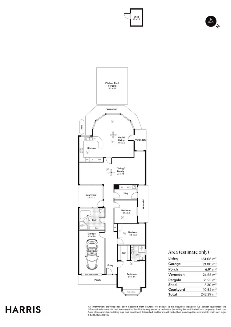 Floorplan of Homely house listing, 7 Rowell Avenue, Glenunga SA 5064