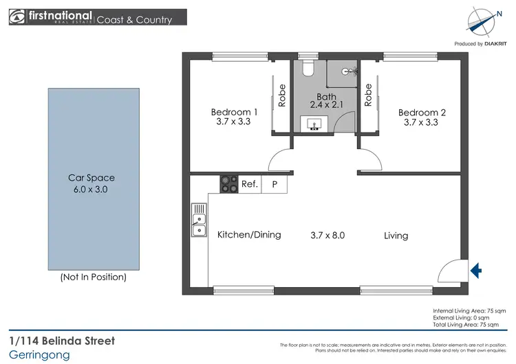 Floorplan of Homely apartment listing, 1/114 Belinda Street, Gerringong NSW 2534