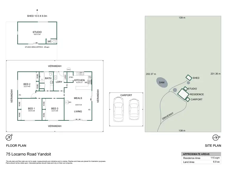 Floorplan of Homely house listing, 75 Locarno Road, Yandoit VIC 3461