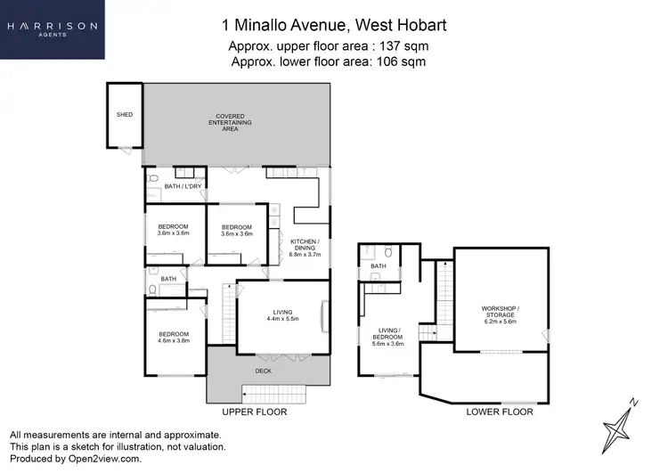 Floorplan of Homely house listing, 1 Minallo Avenue, West Hobart TAS 7000