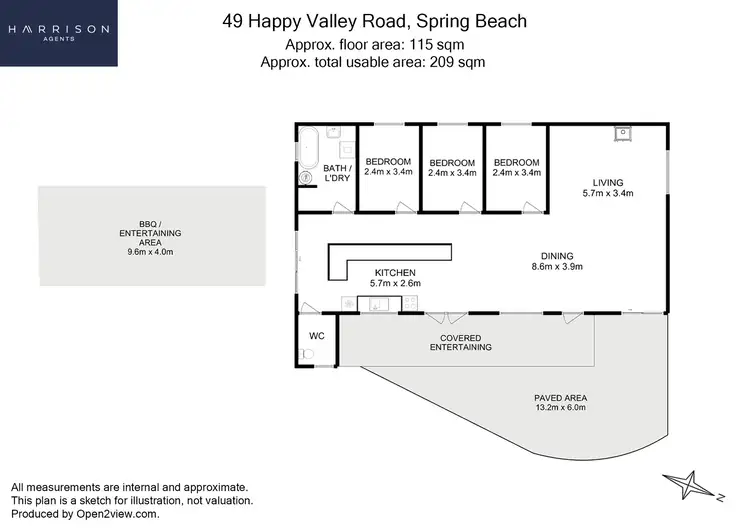 Floorplan of Homely house listing, 49 Happy Valley Road, Spring Beach TAS 7190