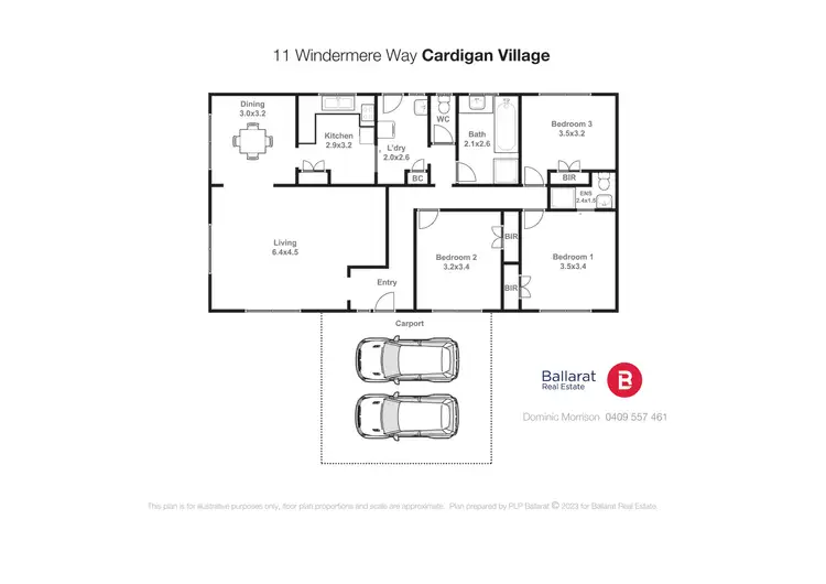 Floorplan of Homely house listing, 11 Windermere Way, Cardigan Village VIC 3352
