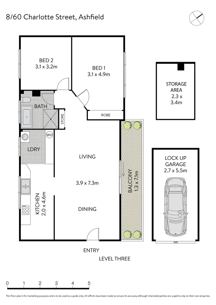 Floorplan of Homely apartment listing, 8/60 Charlotte Street, Ashfield NSW 2131