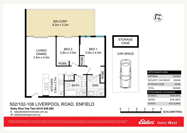 Floorplan of Homely apartment listing, 502/102-108 Liverpool Road, Enfield NSW 2136