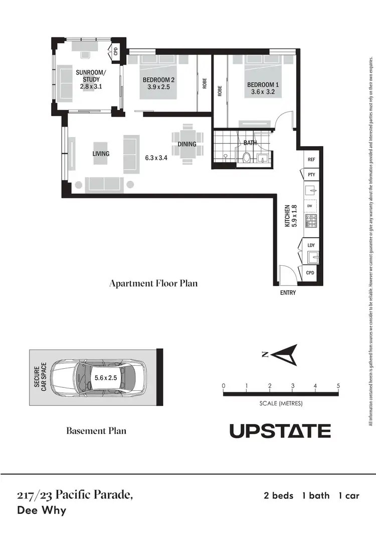 Floorplan of Homely unit listing, 217/23 Pacific Parade, Dee Why NSW 2099