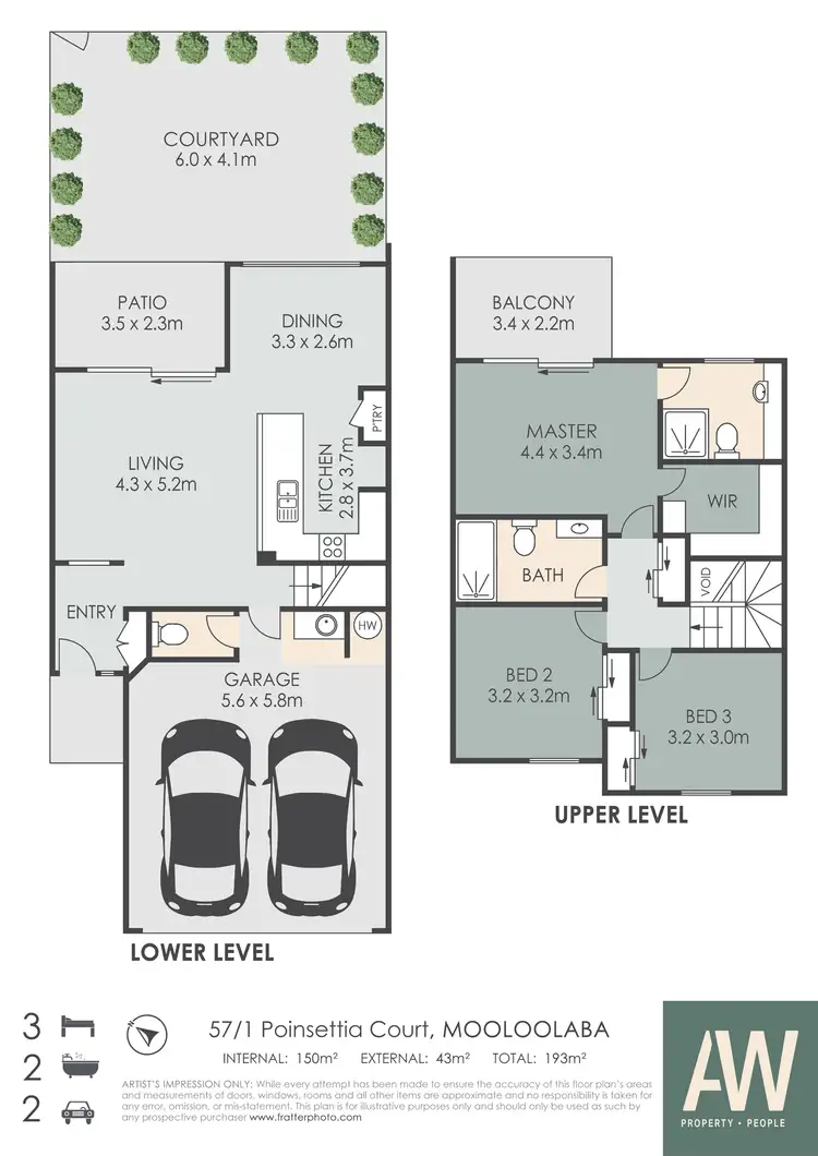 Floorplan of Homely townhouse listing, 57/1 Poinsettia Court, Mooloolaba QLD 4557