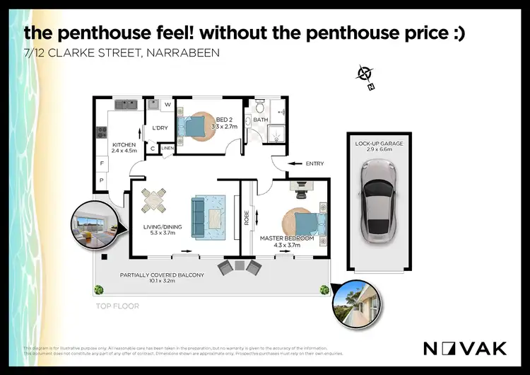 Floorplan of Homely unit listing, 7/12-14 Clarke Street, Narrabeen NSW 2101