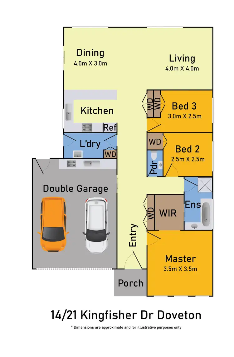 Floorplan of Homely unit listing, 14/21 Kingfisher Drive, Doveton VIC 3177