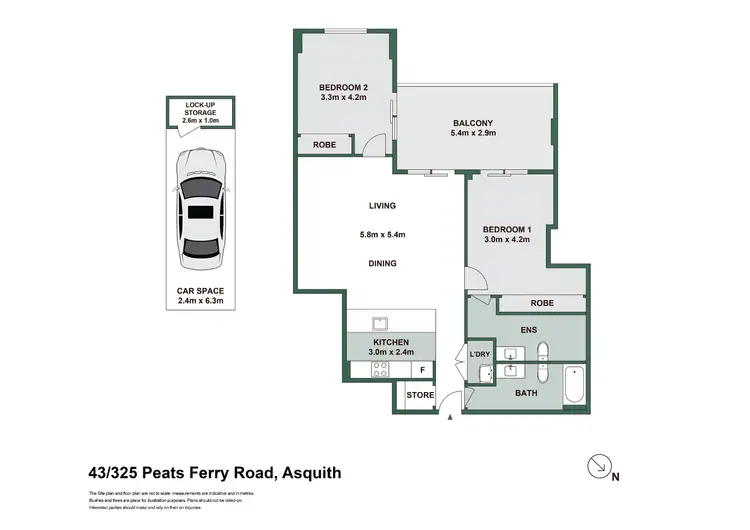 Floorplan of Homely apartment listing, 43/325-331 Peats Ferry Road, Asquith NSW 2077