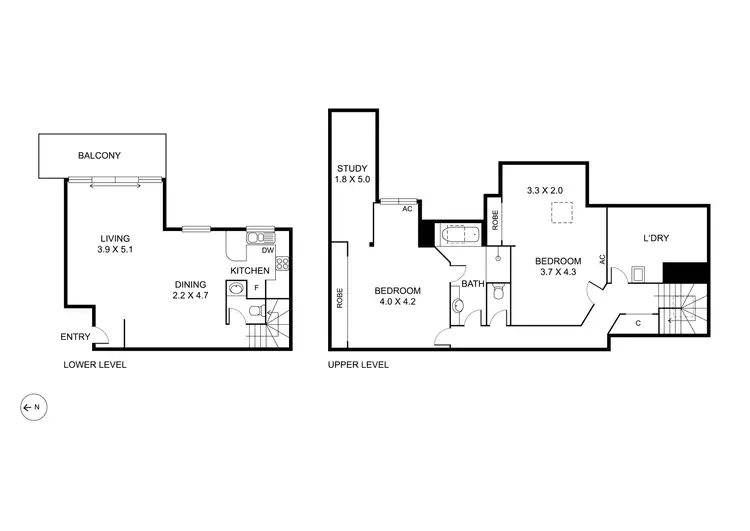 Floorplan of Homely apartment listing, 7/68 Rowena Parade, Richmond VIC 3121